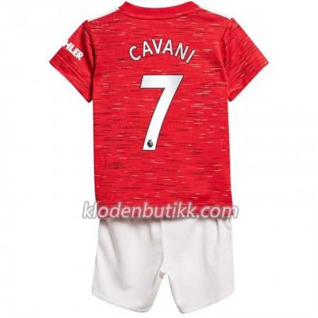 Manchester United Edinson Cavani 7 Barn Hjemmedraktsett 2020-2021 Kortermet (+ Korte bukser)